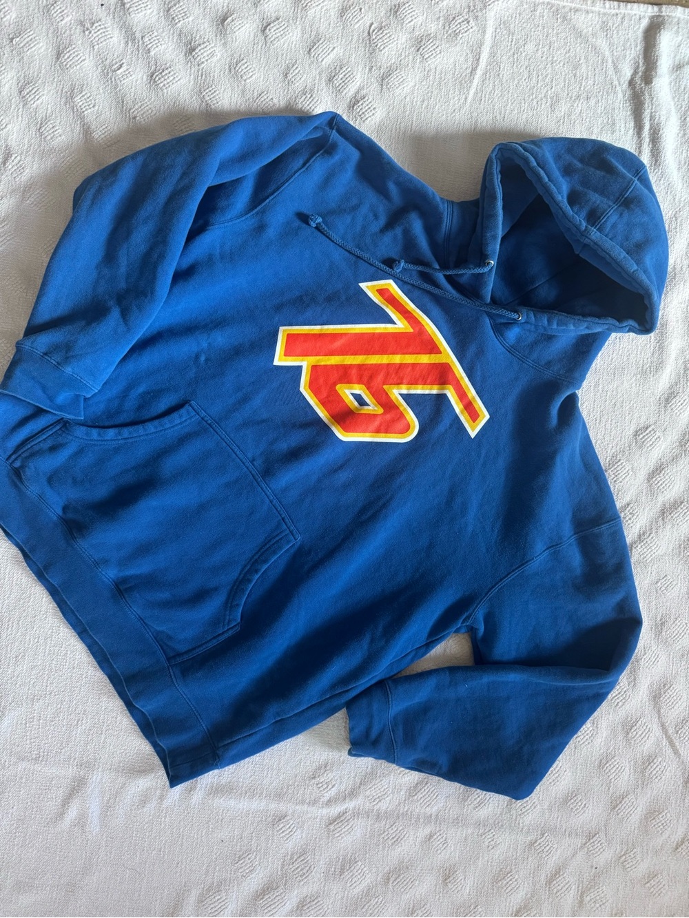 Blizzard Entertainment Overwatch Blue Soldier 76 Pullover Hoodie Sweatshirt, XL